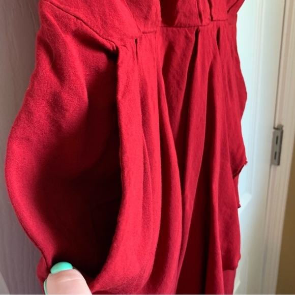 BCBGeneration Red V Neck Dress, size XXS - Picture 4 of 7